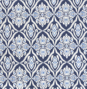 Jackson Indigo by Norbar Designer Fabric | JACKSON INDIGO | 100% SPUN POLYESTER | 56 | 17 3/8"V 14 1/4"H | Taiwan