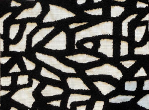 Jargon Black White by Norbar Designer Fabric PRISM ELEMENTS 57% POLYESTER 43% ACRYLIC CHINA 13 1/2"V - 11 3/4"H 52 - Swanky Fabrics -