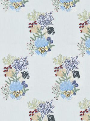 Combe Martin Azure JM70720003 by Old World Weavers Designer Fabric DORSET COAST 100% LINEN INDIA LIGHT DUTY Horizontal: 30" and Vertical: 17.75" 53.75 - Swanky Fabrics -