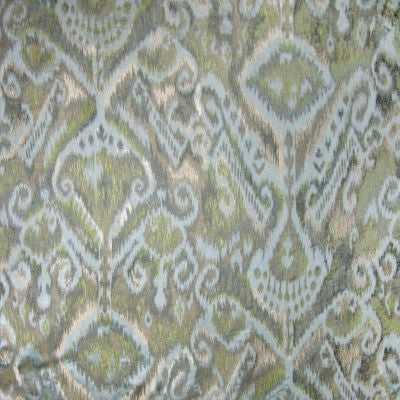 Kalasin Aqua Chartreuse JM26760008 by Old World Weavers Designer Fabric 100% SILK INDIA LIGHT DUTY Horizontal: 37" and Vertical: 26" 52 - Swanky Fabrics -