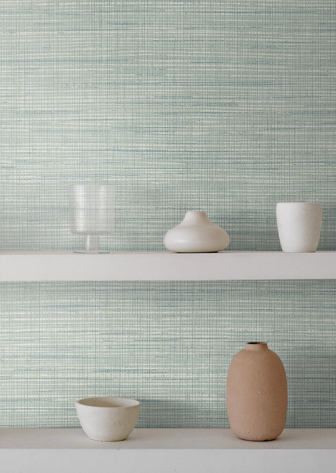 Mei Stringcloth Calming Mint JP10404 by Seabrook Designs Designer Wallpaper