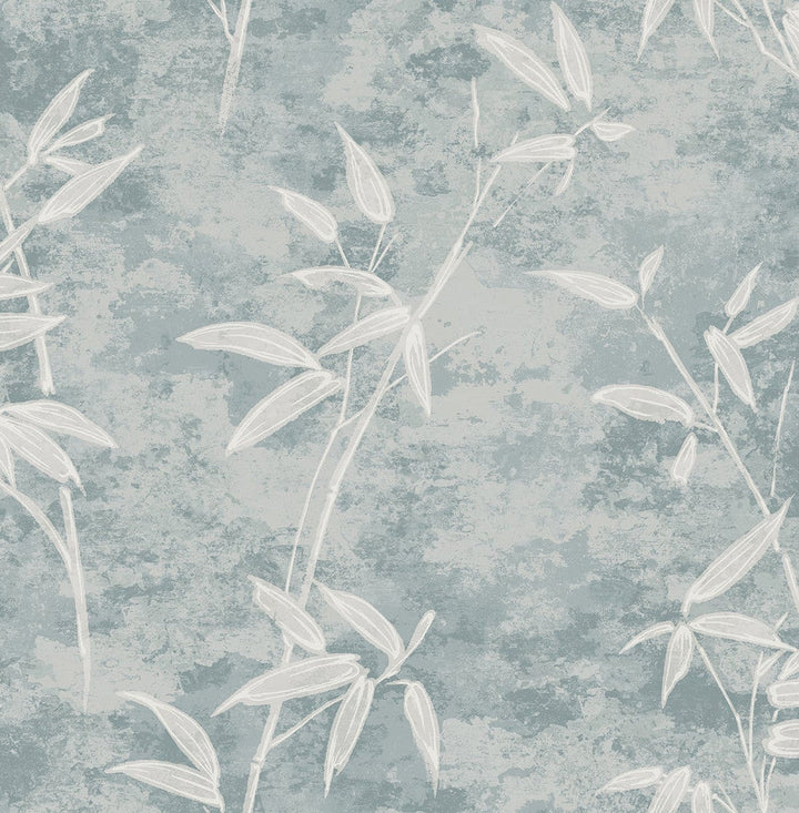 Honshu Bamboo Blue Smoke JP10912 by Seabrook Designs Designer Wallpaper