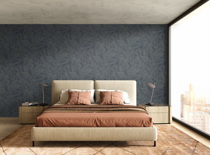 Mari Navy Blue JP11012 by Seabrook Designs Designer Wallpaper