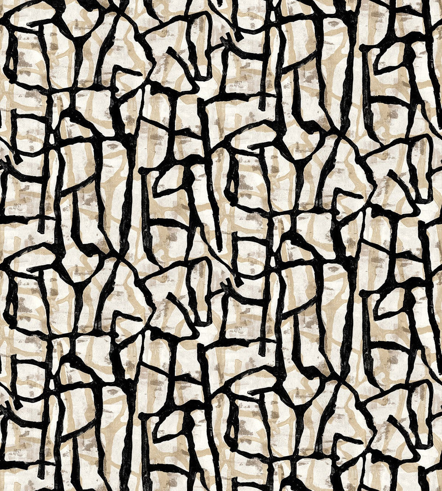 Jouji Mural Ebony & Sand JP11500M by Seabrook Designs Designer Wallpaper