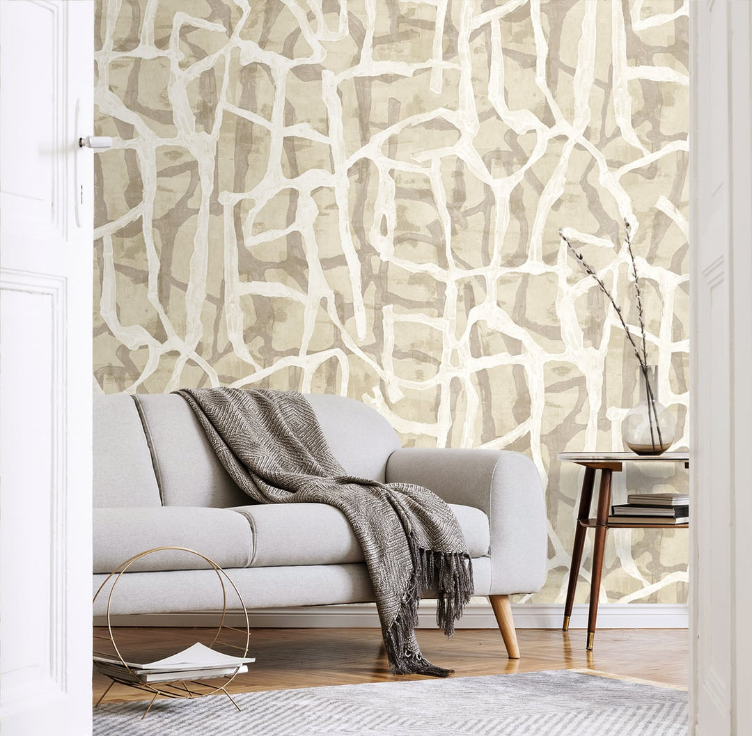 Jouji Mural Cafe Latte JP11505M by Seabrook Designs Designer Wallpaper