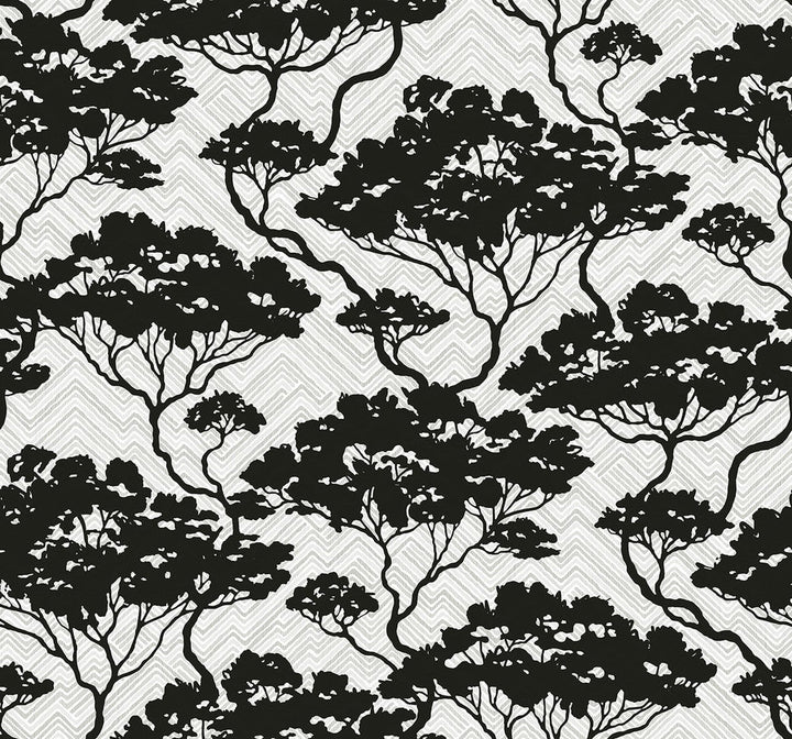Nara Stringcloth Onyx & Fog JP11700 by Seabrook Designs Designer Wallpaper