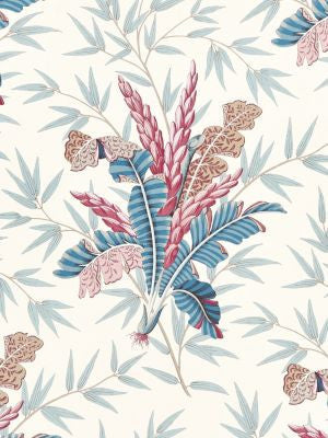 Bahar Peacock Rose JP44850001 by Old World Weavers Designer Fabric MALAY 100% LINEN UNITED KINGDOM LIGHT DUTY Horizontal: 37.5" and Vertical: 34" 51 - Swanky Fabrics -