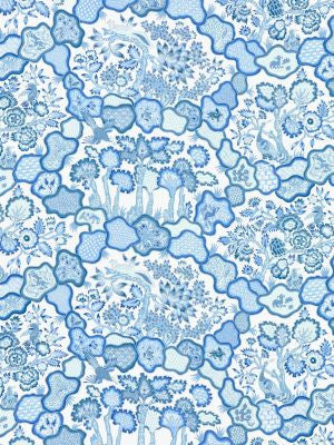 Ziba Porcelain Blue JP46590003 by Old World Weavers Designer Fabric MALAY 100% LINEN UNITED KINGDOM LIGHT DUTY Horizontal: 22.25" and Vertical: 25.5" 51 - Swanky Fabrics -