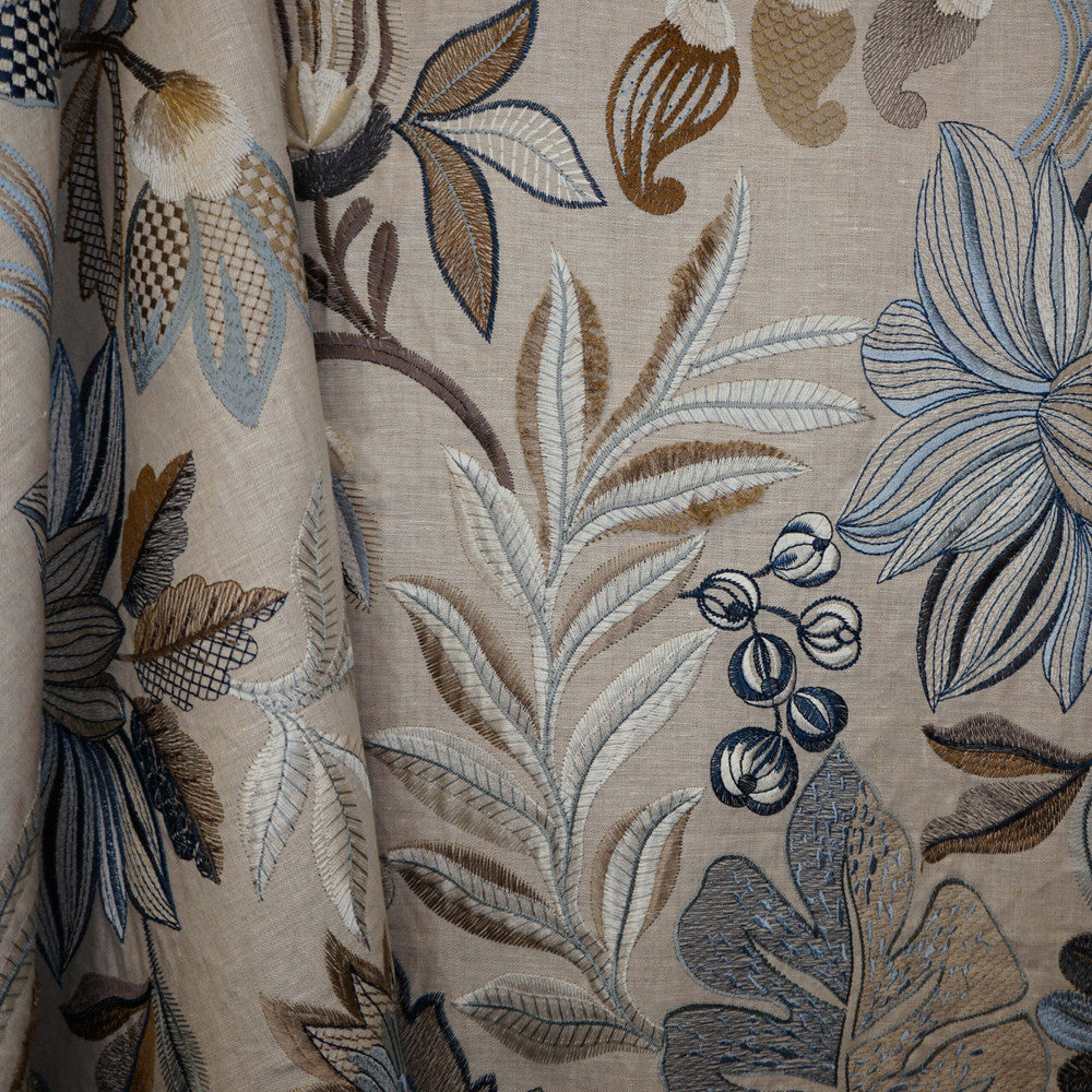JUBILEE 67SJ102 by JF Designer Fabric JF Studio 68% Linen, 26% Viscose, 6% Polyester India  Horizontal: 26 and Vertical: 30.5 60  - Swanky Fabrics -