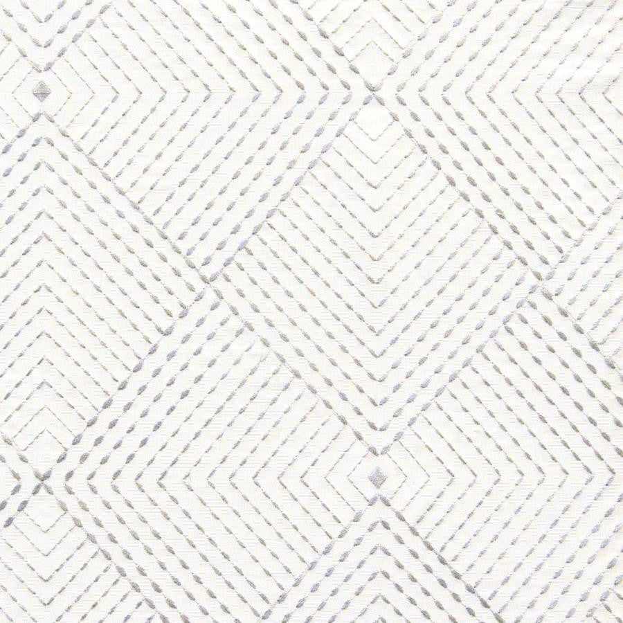 Kite # 425 Ziggy by Maxwell Designer Fabric Color Theory-Vol.Vi Flagstone 65% COTTON/30% RAYON/5% ZARI INDIA V-15"H-13" 54"EMB.52" - Swanky Fabrics -