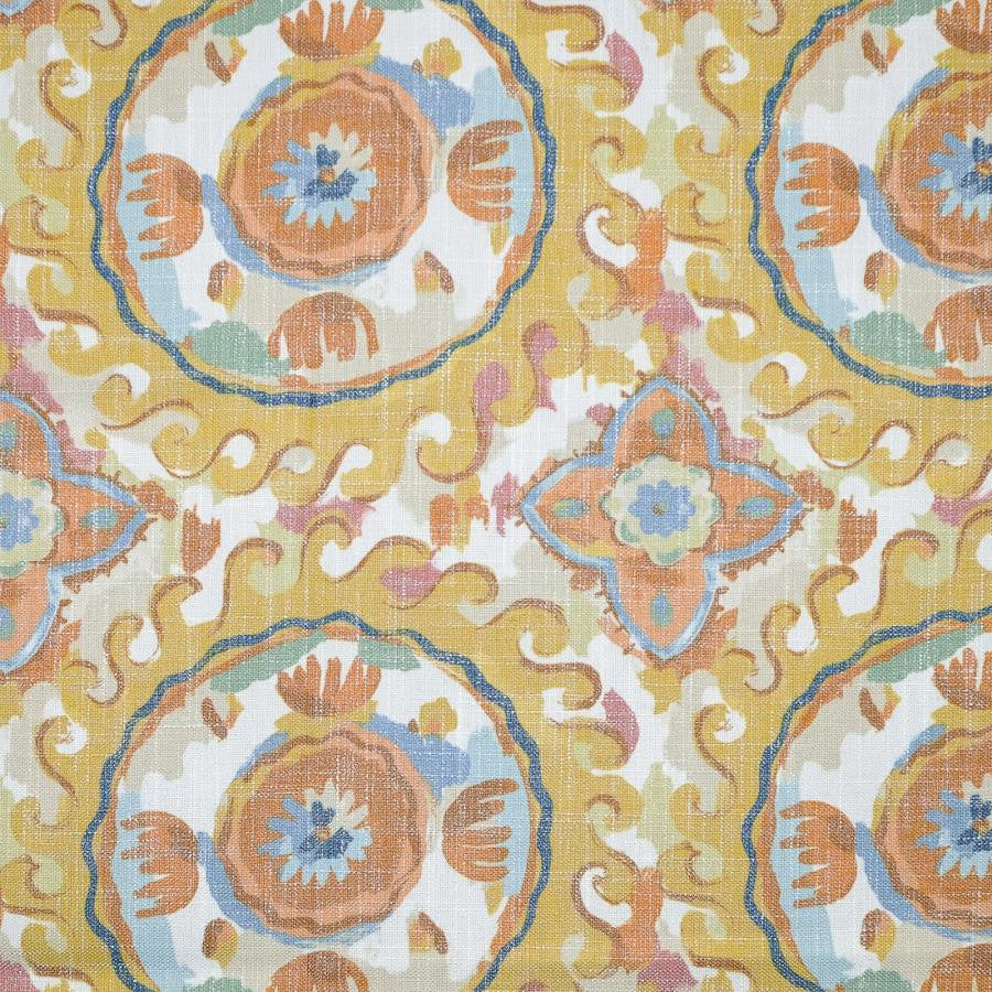 Kirkby # 517 Mimosa by Maxwell Designer Fabric Print Gallery Ii 69% POLYESTER
23% VISCOSE
8% LINEN CHINA V-13.5" H-13.5" 54" - Swanky Fabrics -