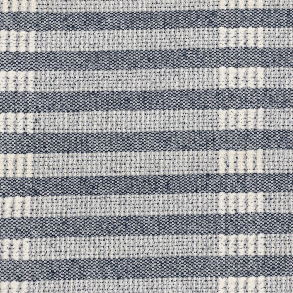 Kaiser 1 Slate by Stout Designer Fabric COMFORTABLE LIVING HAZE/NAVY 70%COT 30%POL USA Horizontal: 5.500 and Vertical: 4.125 55 in - Swanky Fabrics -