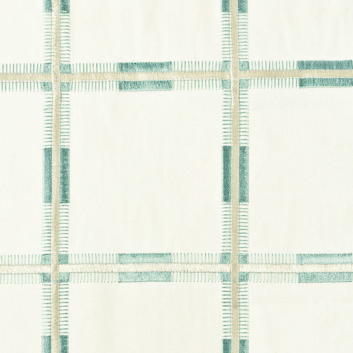 Kaslen 2 Seafoam by Stout Designer Fabric COMFORTABLE LIVING MINERAL/TEAL 80%COT 20%POL %REMB INDIA CATB 117-2013 WYZENBEEK 10 000 DOUBLE RUB WEAR TEST (MEDIUM DUTY) Horizontal: 4 and Vertical: 3.75 52 in - Swanky Fabrics -