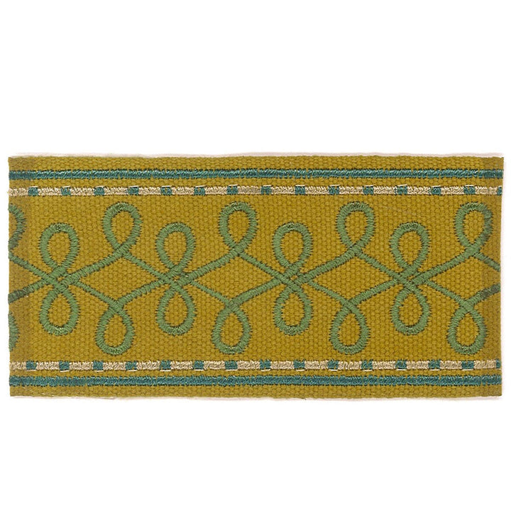 Katherine 4 Chartreuse by Stout Designer Trim ACCENTS TAPES & BORDERS 100%SVI CHINA Horizontal: 1 and Vertical: 0 2 in - Swanky Fabrics -