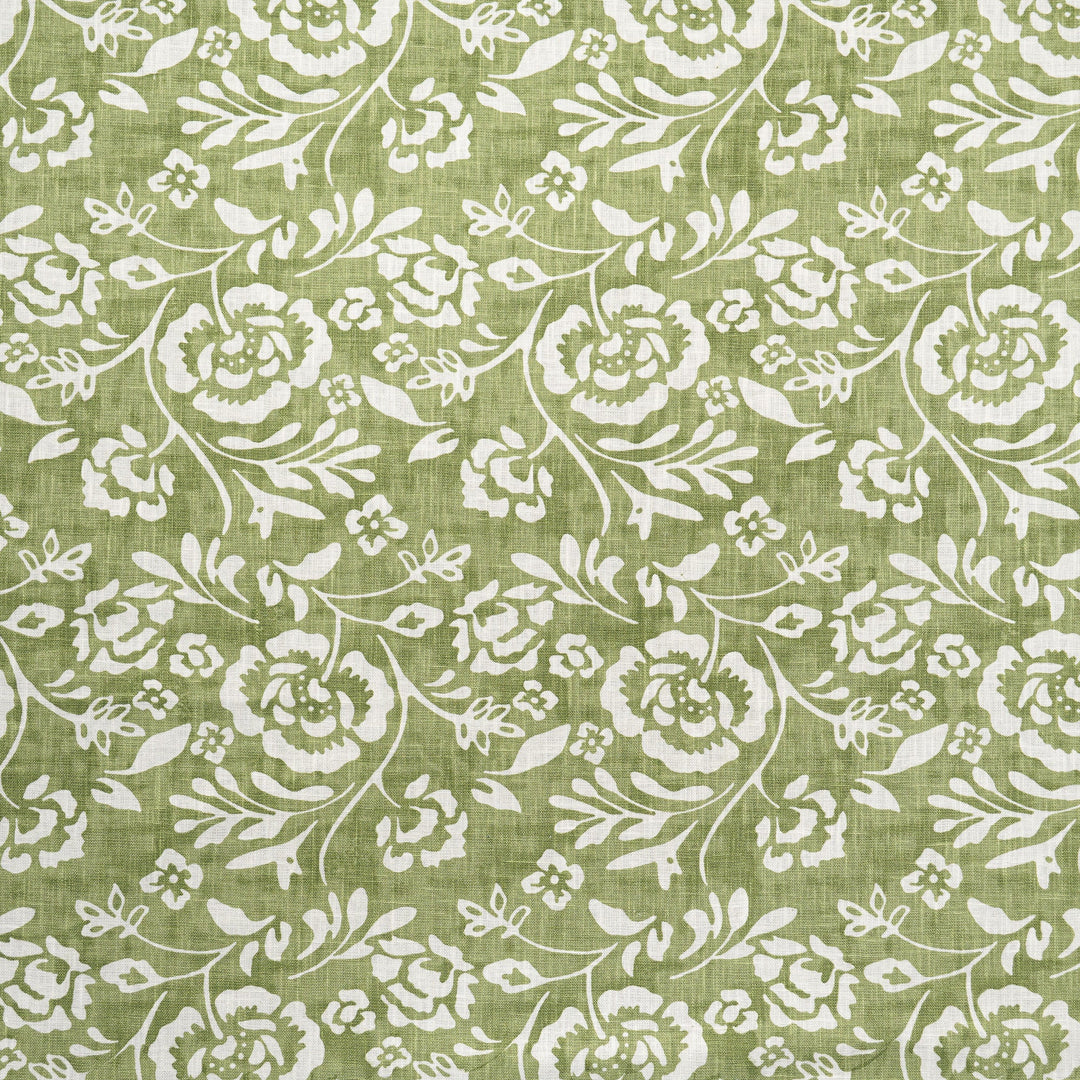 Kimberly # 623 Leaf by Maxwell Designer Fabric Color Theory-Vol. X Juniper 65% COTTON 35% POLYESTER INDIA V-11.8" H-13" 54" - Swanky Fabrics -