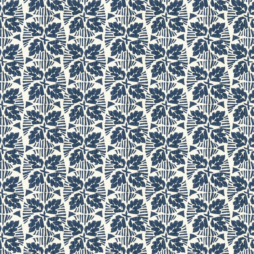 Keylargo 1 Navy by Aoc Designer Fabric THE ART OF COLOR HERITAGE 100%COT USA Horizontal: 5.750 and Vertical: 6.250 54 in - Swanky Fabrics -