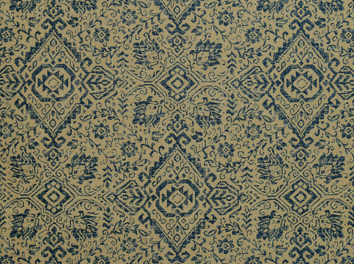 Kilim Classic Navy 555 by Covington Designer Fabric 72% POLY 28% COTTON JACQUARD CHN 42000 Horizontal: 28 and Vertical: 29.75 56 - Swanky Fabrics -