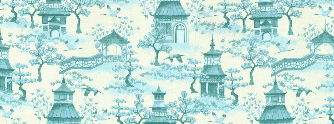 Kinjo 596 Teal by Covington Designer Fabric