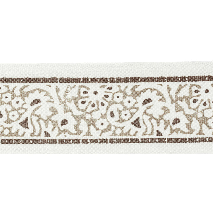 Kinsey Tape 7 Toffee by Stout Trim Stout Trim Kinsey Tape 7 ToffeeTrim NATURAL BEAUTY TRIM 100%COT INDIA </p><p>Repeat: H: 2.500, V: 3.125 2.5 in - Fabric Carolina -