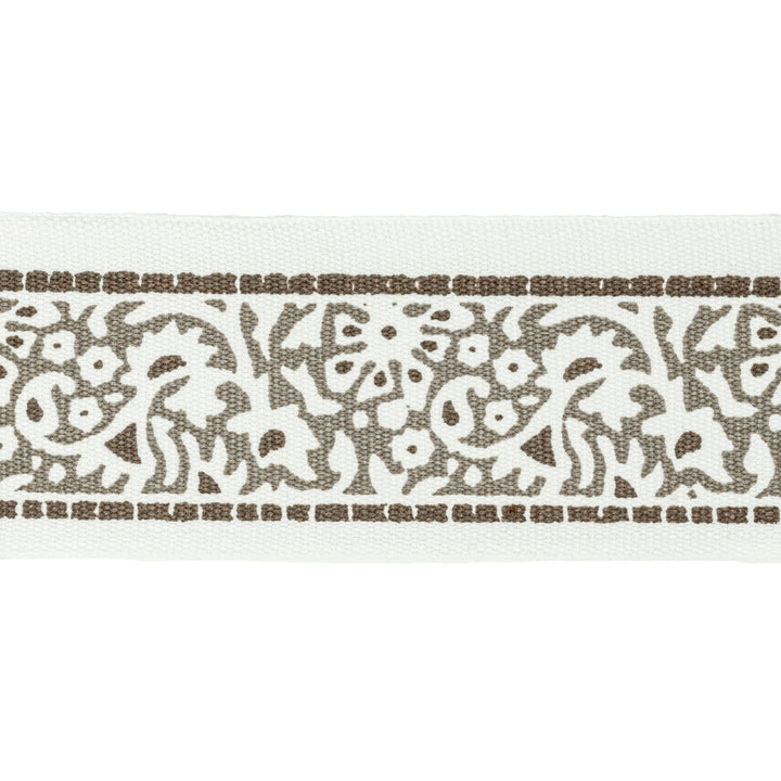 Kinsey Tape 8 Walnut by Stout Trim Stout Trim Kinsey Tape 8 WalnutTrim NATURAL BEAUTY TRIM 100%COT INDIA </p><p>Repeat: H: 2.500, V: 3.125 2.5 in - Fabric Carolina -
