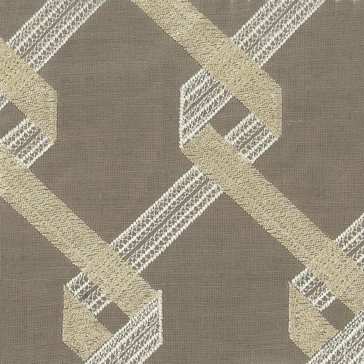 Kiwanis 1 Pewter by Stout Designer Fabric COMFORTABLE LIVING DAWN TO DUSK 100%LIN INDIA </p><p>Repeat: 7.625 51 in - Swanky Fabrics -