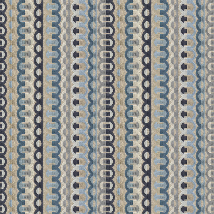 Knowledge 3 Ocean by Stout Fabric Stout Fabric Knowledge 3 OceanFabric RAINBOW LIBRARY HARBOR/INK 62%POL 38%SVI INDIA </p><p>Repeat: H: 6.875, V: 1.125 54 in - Fabric Carolina -