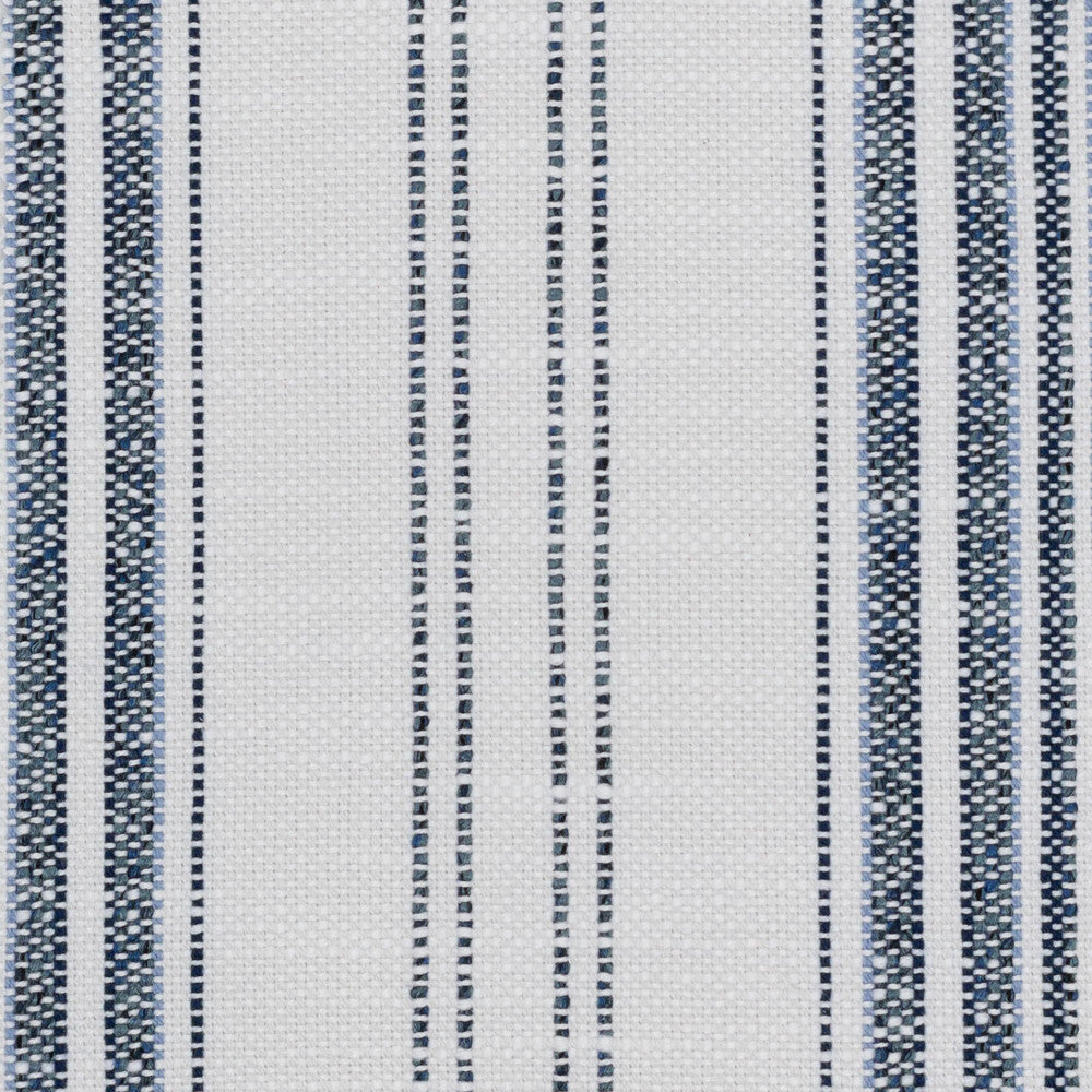 Kokomo 3 Baltic by Stout Designer Fabric JUST STRIPES BLUE/SPRING 91%POL 9%NOL USA Horizontal: 0.125 and Vertical: 8.250 56 in - Swanky Fabrics -