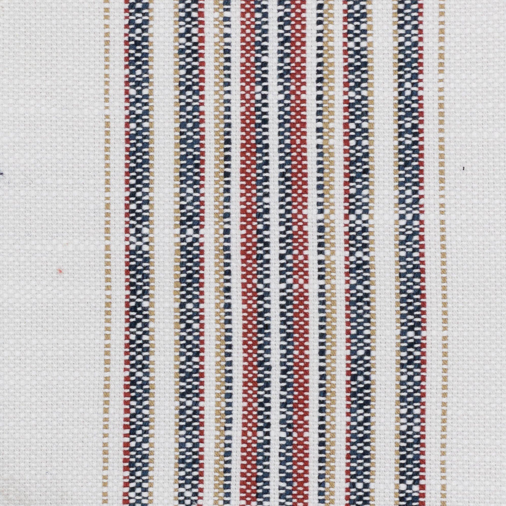 Kokomo 4 Americana by Stout Designer Fabric JUST STRIPES BLUE/SPRING 91%POL 9%NOL USA Horizontal: 0.125 and Vertical: 8.250 56 in - Swanky Fabrics -