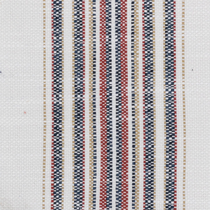Kokomo 4 Americana by Stout Designer Fabric JUST STRIPES BLUE/SPRING 91%POL 9%NOL USA Horizontal: 0.125 and Vertical: 8.250 56 in - Swanky Fabrics -