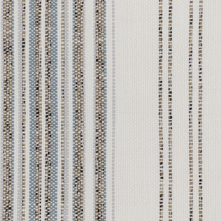 Kokomo 5 Shoreline by Stout Designer Fabric JUST STRIPES BLUE/SPRING 91%POL 9%NOL USA Horizontal: 0.125 and Vertical: 8.250 56 in - Swanky Fabrics -