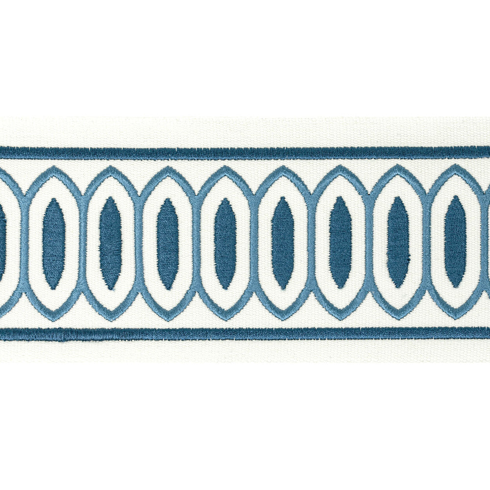 Kragon Tape 2 Ocean by Stout Designer Trim STITCHED UP TRIM 100%COT %BEMB INDIA CATB 117-2013 WYZENBEEK 50 000 DOUBLE RUB WEAR TEST (HEAVY DUTY) Horizontal: 4.000 and Vertical: 1.000 4 in - Swanky Fabrics -