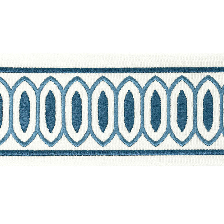 Kragon Tape 2 Ocean by Stout Trim Stout Trim Kragon Tape 2 OceanTrim STITCHED UP TRIM INDIA </p><p>Repeat: H: 4.000, V: 1.000 4 in - Fabric Carolina -