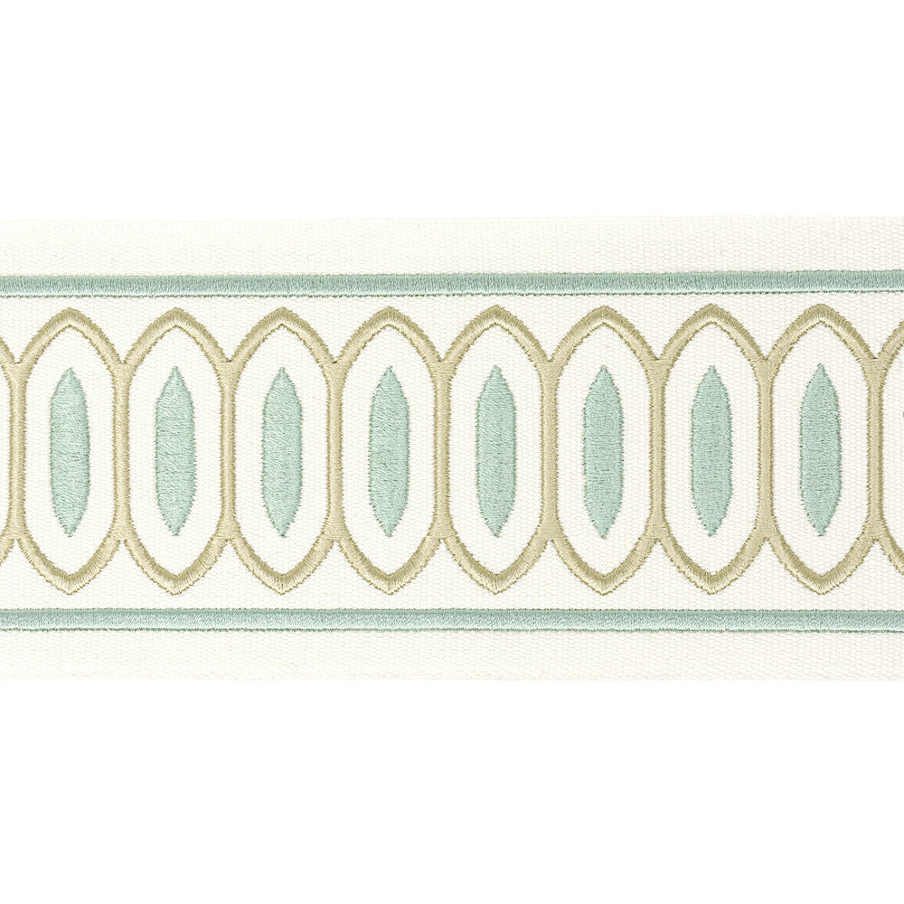 Kragon Tape 7 Shoreline by Stout Trim Stout Trim Kragon Tape 7 ShorelineTrim STITCHED UP TRIM INDIA </p><p>Repeat: H: 4.000, V: 1.000 4 in - Fabric Carolina -