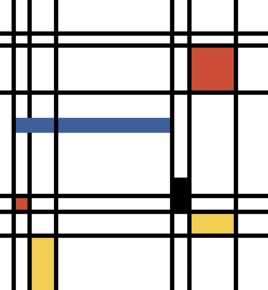 De Stijl Mural Multicolored KTM1001M by Seabrook Designs Designer Wallpaper