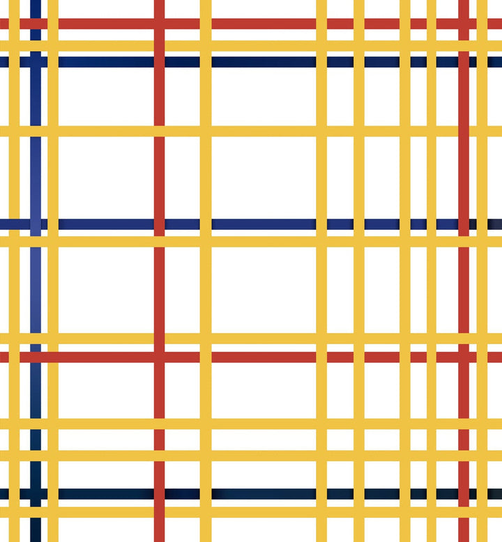 Mondrian Grid Mural Multicolored KTM1003M by Seabrook Designs Designer Wallpaper