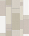 Seabrook Designs Wallpaper De Stijl Geometric Soft Sage & Metallic Silver KTM1140