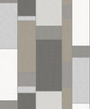 Seabrook Designs Wallpaper De Stijl Geometric Hammered Steel & Metallic Silver KTM1160