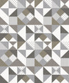 Seabrook Designs Wallpaper Lozenge Geometric Silver & Antique Bronze KTM1210