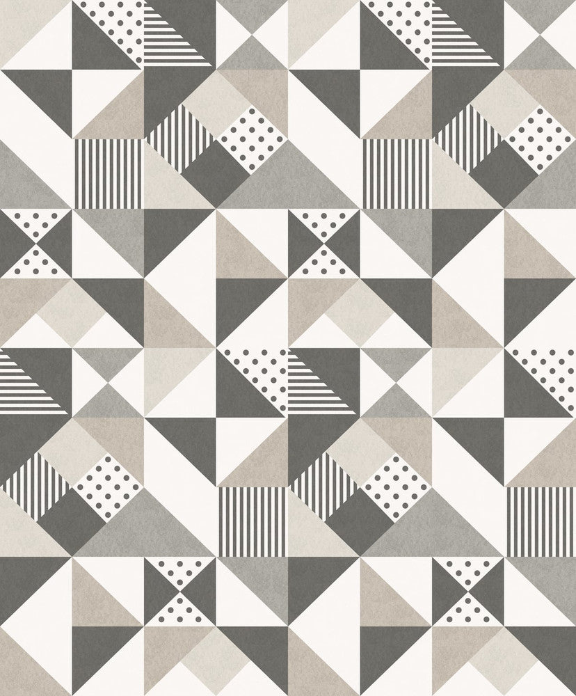 Lozenge Geometric Hammered Steel & Pavestone KTM1220 by Seabrook Designs Designer Wallpaper