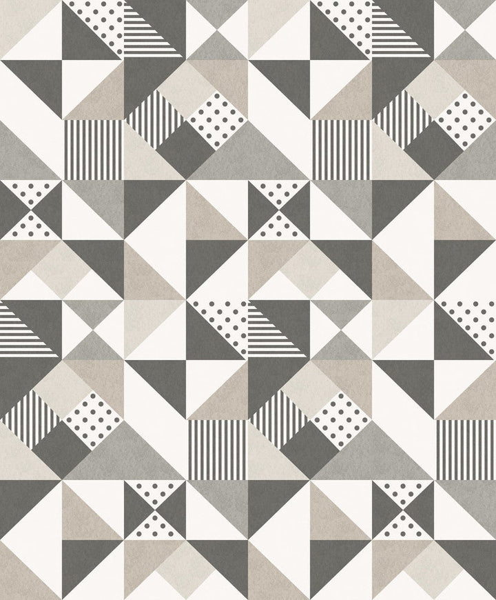 Lozenge Geometric Hammered Steel & Pavestone KTM1220 by Seabrook Designs Designer Wallpaper