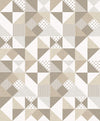 Seabrook Designs Wallpaper Lozenge Geometric Latte & Dorian Grey KTM1280