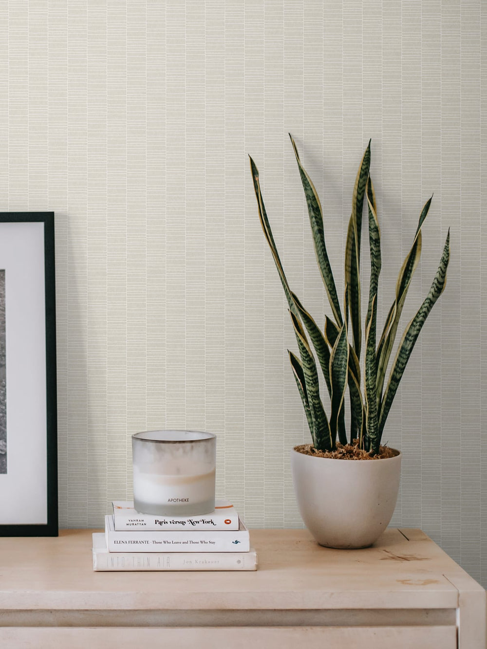 Deco Spliced Stripe Linen KTM1420 by Seabrook Designs Designer Wallpaper