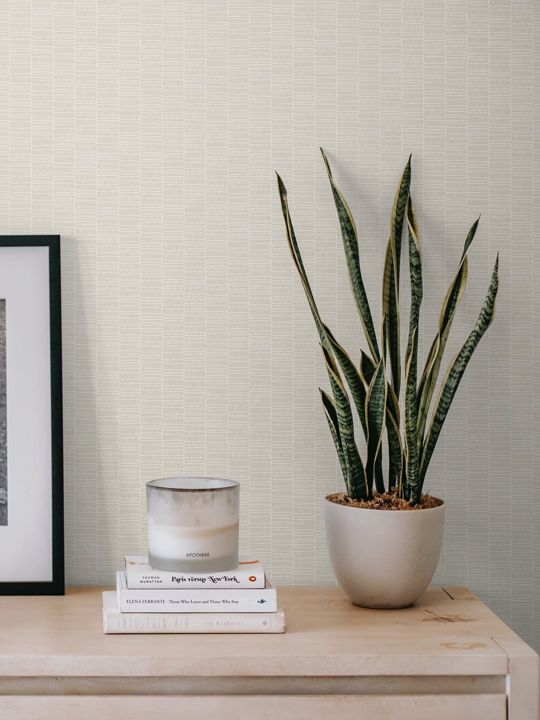 Deco Spliced Stripe Linen KTM1420 by Seabrook Designs Designer Wallpaper