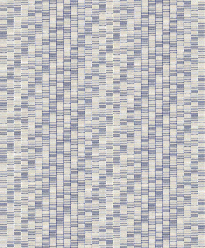 Deco Spliced Stripe Ivory & Cobalt KTM1422 by Seabrook Designs Designer Wallpaper