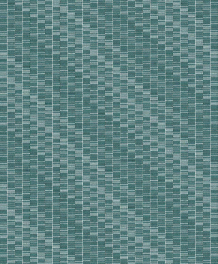 Deco Spliced Stripe Perry Teal KTM1427 by Seabrook Designs Designer Wallpaper