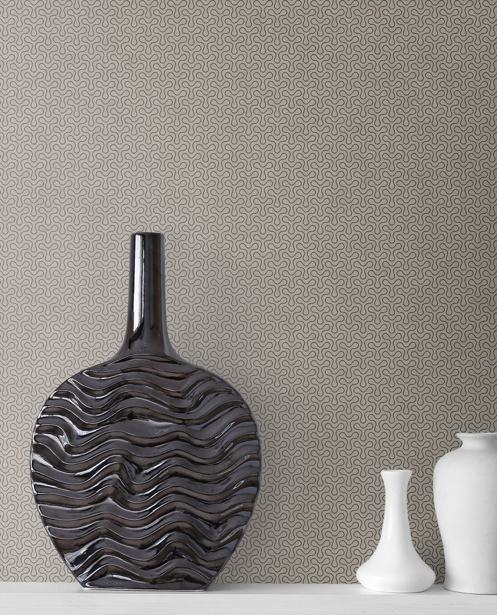 Spiro Geometric Pavestone KTM1524 by Seabrook Designs Designer Wallpaper