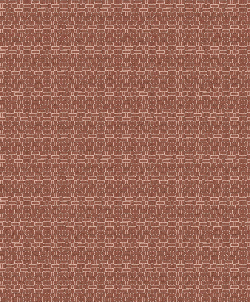 Capsule Geometric Terra Cotta KTM1628 by Seabrook Designs Designer Wallpaper