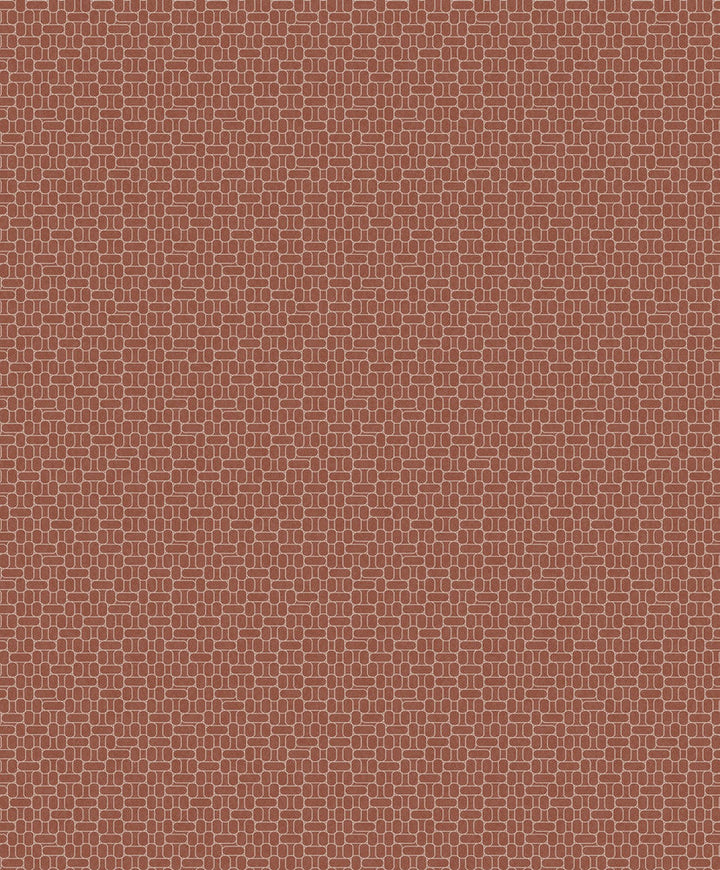 Capsule Geometric Terra Cotta KTM1628 by Seabrook Designs Designer Wallpaper