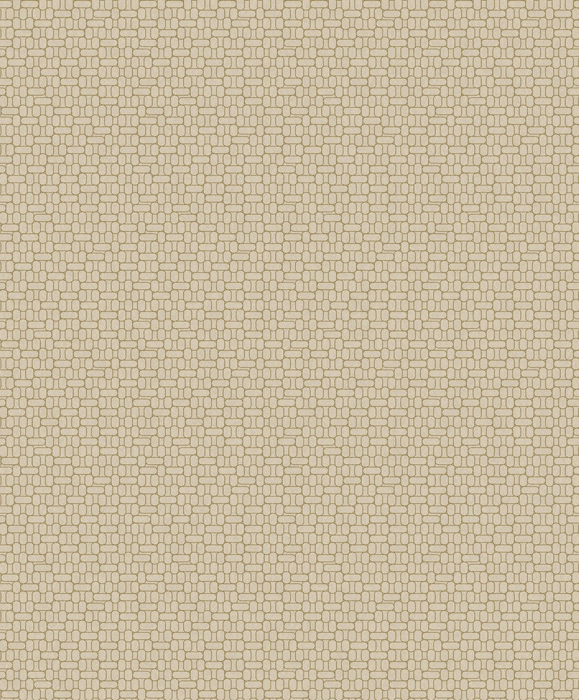 Capsule Geometric Metallic Gold & Parchment KTM1632 by Seabrook Designs Designer Wallpaper