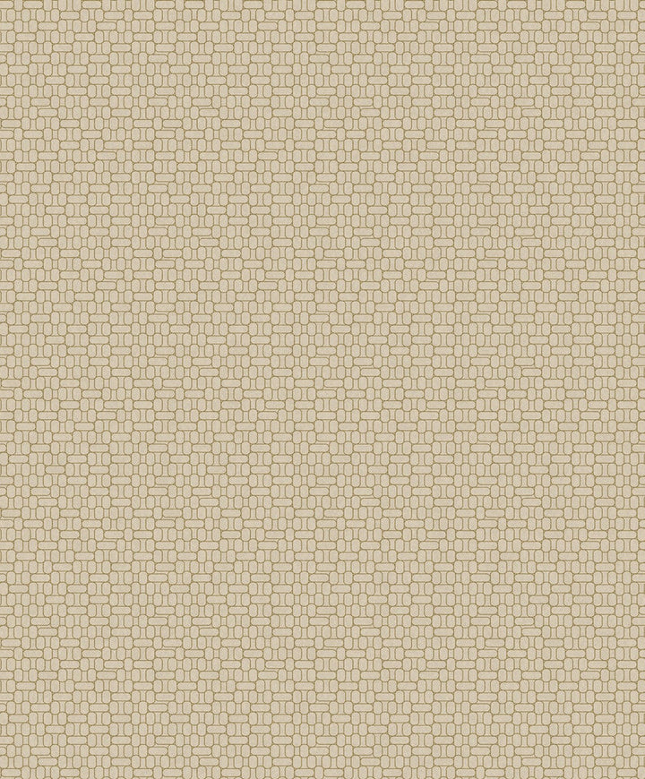 Capsule Geometric Metallic Gold & Parchment KTM1632 by Seabrook Designs Designer Wallpaper